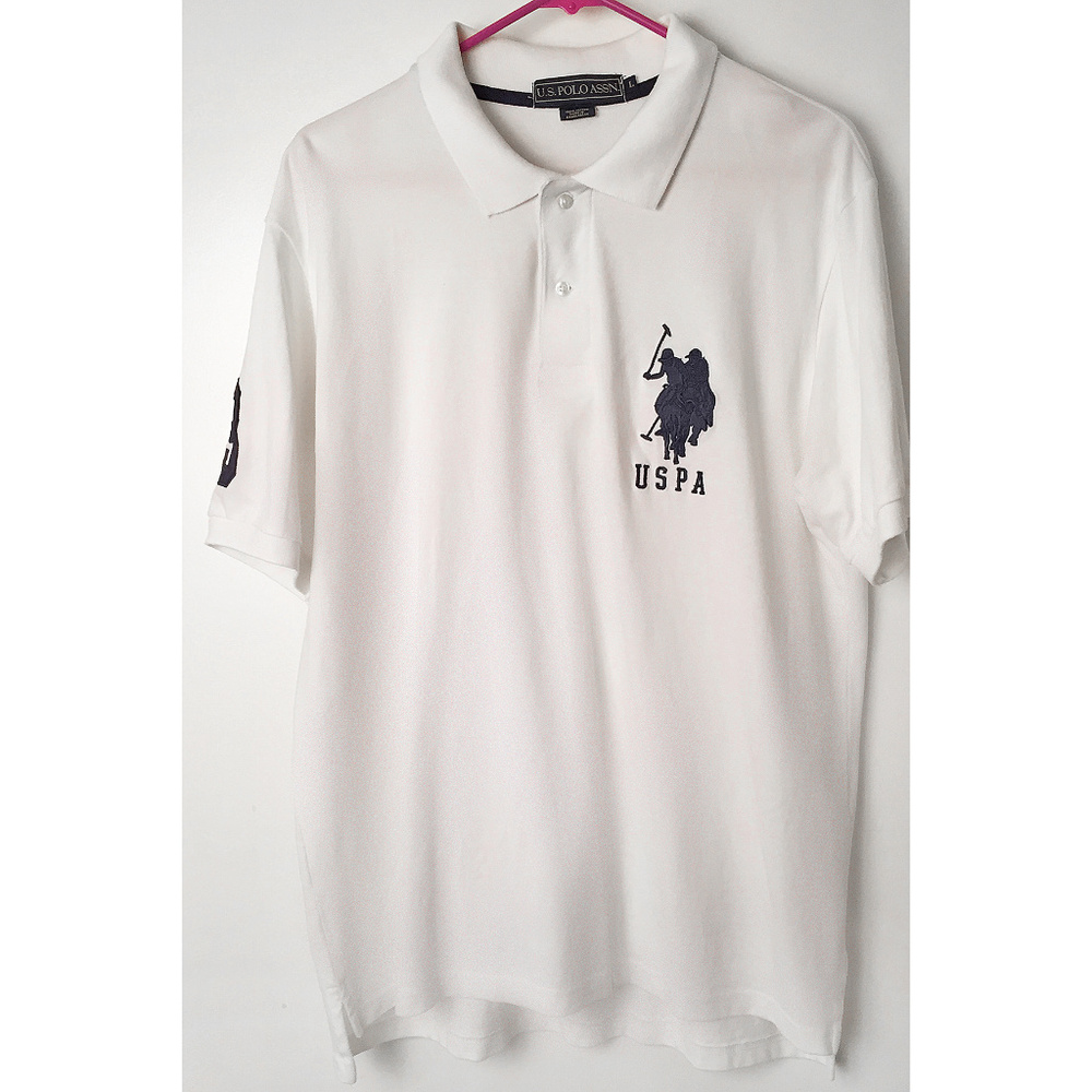 U S P A   U.S. POLO ASSN. POLO SHIRT white/ Large